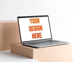 Laptop Mockup PSD Template - Minimalist Product Showcase Product Title