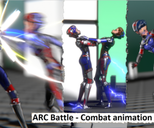 ARC Battle - Red vs Blue - Combat animation