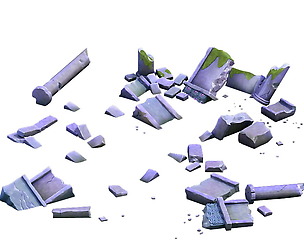 Game Model - Broken Artificial Slate Surface