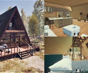 Wooden Cabin + Mini Game Demo – 3D Model