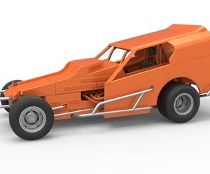 Vintage Dirt Modified stock car Version 3 Scale 1:25
