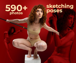 590+ Poses For Sketching – Reference Pack
