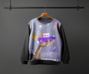 Sweatshirt Mockup PSD Template - Garment Display