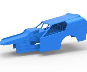Shell of Vintage Dirt Modified stock car V3 Scale 1:25