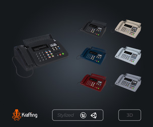 Phone Fax V1 - Office Telephone – Game Ready
