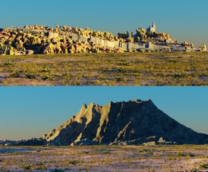 Mountains and City-3D Model