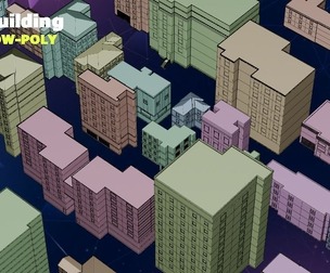 Buildings pack low-poly 3D model