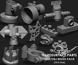 Hardsurface IMM Brush Pack (10 in One) vol 3