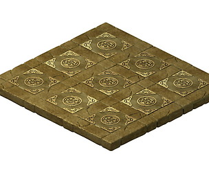Game model - stone carving ground surface 04
