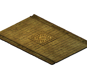Game model - stone carving ground surface 05