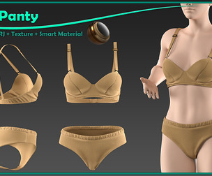 bra and panty with texture and smart material