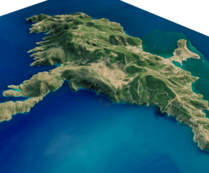 Poros Island 3D model terrain