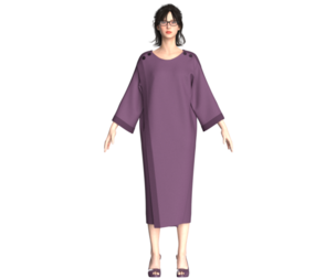 Girls Fashion Sweat Dress | Marvelous / Clo3d / obj / fbx