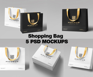 Luxury Shopping Bag Mockup PSD Template - Branding & Retail