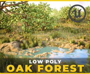 Low Poly: Oak Forest