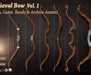 40 Medieval Bows – Vol. 1 (Basemesh, Game ready & Archviz Assets)