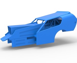 Shell of Vintage Dirt Modified stock car Version 4 Scale 1:25