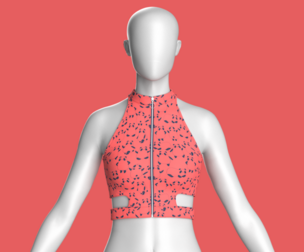Girls Sleeveless Zip Top | Marvelous / Clo3d / obj / fbx