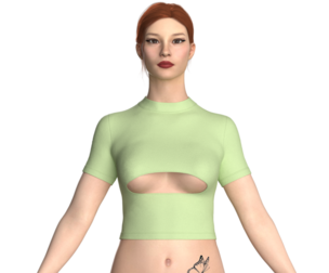 Girls Fashion Crop Top V5 | Marvelous / Clo3d / obj / fbx