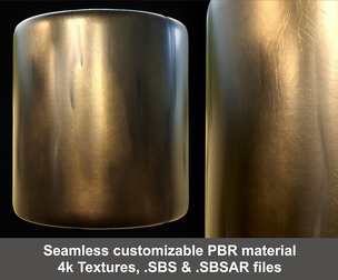 Brushed Bronze Substance PBR Material and textures