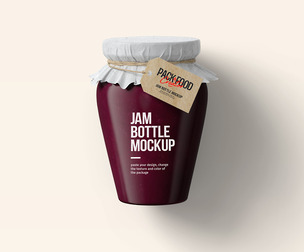 Jam Jar Bottle Mockup PSD Template - Food & Drink Branding