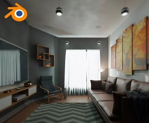 Living Room Interior V2-3D model