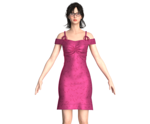 Girls Fashion Party Dress | Marvelous / Clo3d / obj / fbx