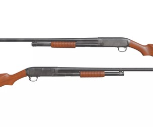 Winchester model 12 pump shotgun 12 gauge 3D model