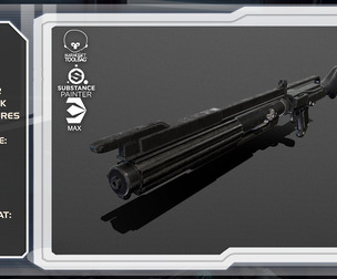 Star wars dc-15c blaster Low-poly 3D model