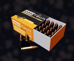 9mm Ammo low-poly 3D model