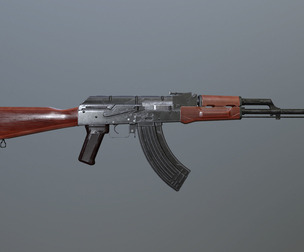 AK 47 low-poly 3D model
