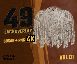 49 Procedural Lace Overlay Patterns & Tulle Fabric Backgrounds