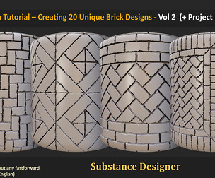 Brick Pattern Tutorial – Creating 20 Unique Brick Designs - Vol 2 (+ Project File)
