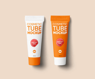 Cosmetic Tube Mockup PSD Template - Skincare & Beauty Branding