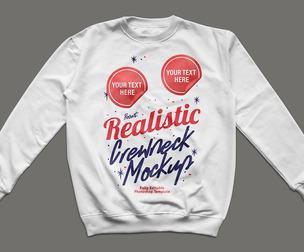 Crewneck Sweatshirt Mockup PSD Template - Apparel & Fashion