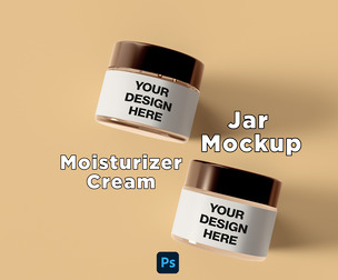 Moisturizer Cream Jar Mockup PSD Template - Skincare & Beauty