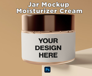 Moisturizer Cream Jar Mockup PSD Template - Skincare & Beauty