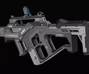 Futuristic Weapons-LowPoly 3D Model