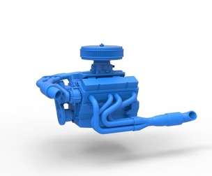 Engine V8 for Supermodified race car Version 4 Scale 1:25