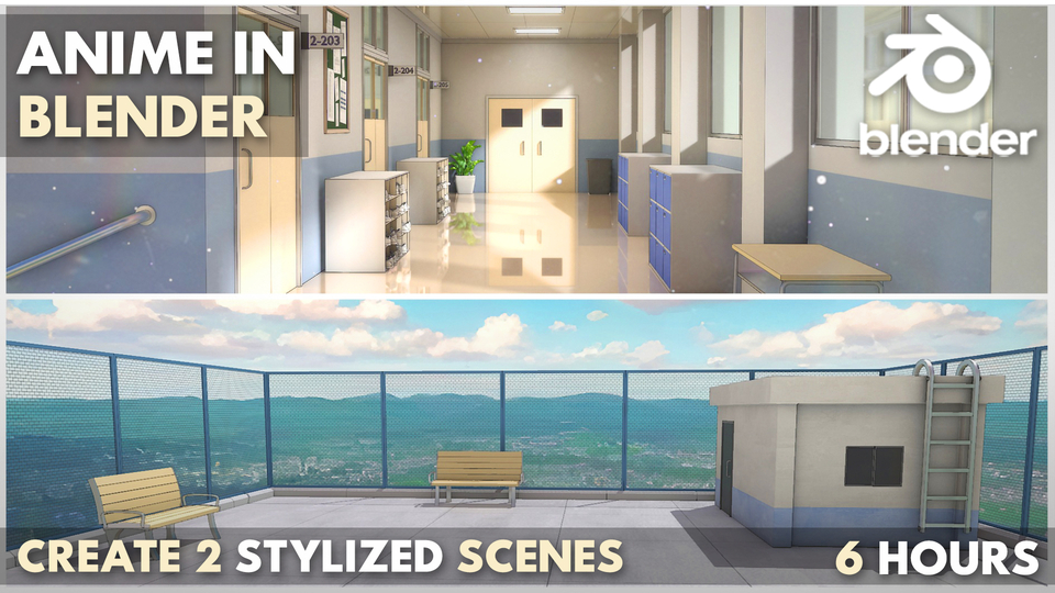 Anime Rendering Tutorial Anime in Blender - Create 2 Stylized Scenes