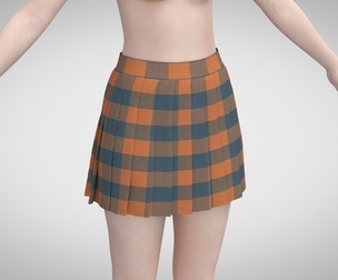 Pleated Mini Skirt