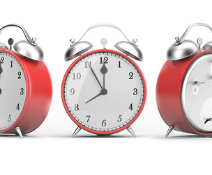Classic table mechanical clock alarm