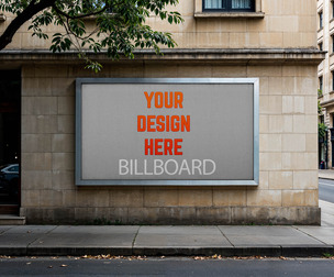 Outdoor Billboard Banner Mockup PSD Template - Urban Advertising