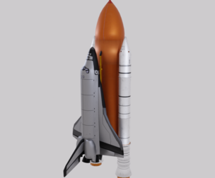 Space Shuttle Low-poly 3D model