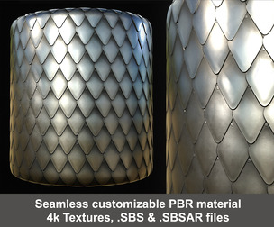 Armor Costume Shield Substance PBR Material and Textures