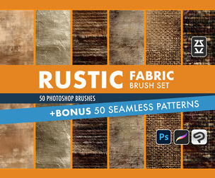 Rustic Fabric Texture Brush Set