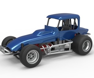 Vintage Sprint car Version 2 Scale 1:25