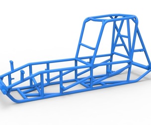Frame of Vintage Sprint car Version 2 Scale 1 to 25