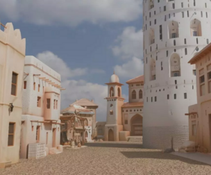 Middle Eastern Architecture low-poly 3D model