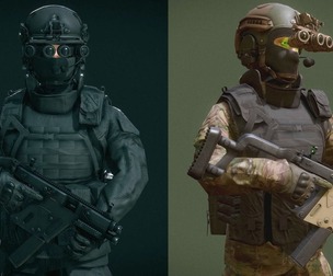 SWAT low-poly 3D model